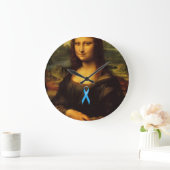 Grande Horloge Ronde Mona Lisa Au Ruban Bleu (Maison)