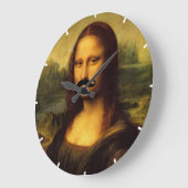 Grande Horloge Ronde Mona Lisa Avec Moustache (Angle)
