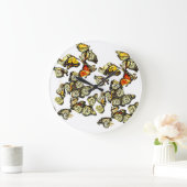 Grande Horloge Ronde Monarch Butterflies (Maison)