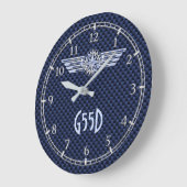 Grande Horloge Ronde Mongram Air Pilot Silver Wings Compass Blue on a (Angle)