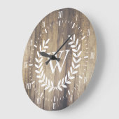 Grande Horloge Ronde Mongram Laurels Wood (Angle)