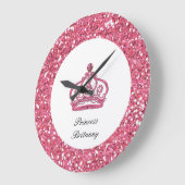 Grande Horloge Ronde Mongram Royal Princess Jewel Wall Clock (Angle)