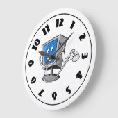 Grande Horloge Ronde Moniteur With A Stéthoscope Clock (Angle)