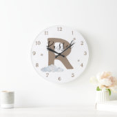 Grande Horloge Ronde Monogram Brown Baby Initial Name Nursery Wall (Maison)