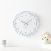 Grande Horloge Ronde Monogram Classic Blue & Gray Wall Clock (Maison)