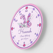 Grande Horloge Ronde Monogram H Hannah hearts name meaning clock (Angle)