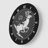 Grande Horloge Ronde Monograme de Chrome Like Running Deer Carbon (Angle)