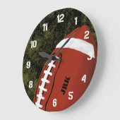 Grande Horloge Ronde Monogramme de football (Angle)