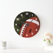 Grande Horloge Ronde Monogramme de football (Maison)