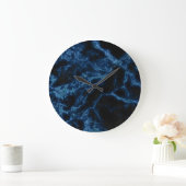Grande Horloge Ronde Monogramme En Marbre Bleu Et Noir (Maison)