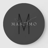 Monogramme Noir Professionnel Gris Votre Nom