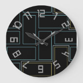 Grande Horloge Ronde Monogramme Numéros rustiques (Recto)