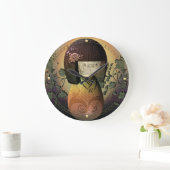 Grande Horloge Ronde Monogramme personnalisé par poupée douce de (Maison)