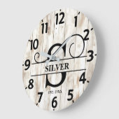 Grande Horloge Ronde Monogramme Rustique (Angle)