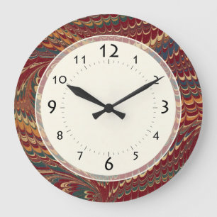 Grande Horloge Ronde Monsieur vintage de marbre antique élégant