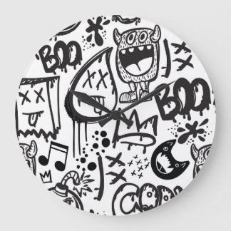 Grande Horloge Ronde Monster Boys : Motif à main