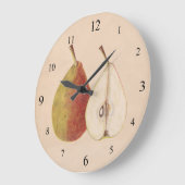 Grande Horloge Ronde Montée vintage des poires (Angle)