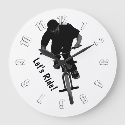 Grande Horloge Ronde Montons - le cavalier de BMX (Recto)