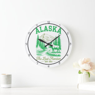 Grande Horloge Ronde Montre de la dernière frontière de l'Alaska
