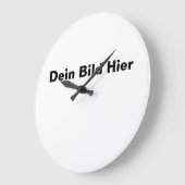 Grande Horloge Ronde Montre de mur avec ton image (Angle)