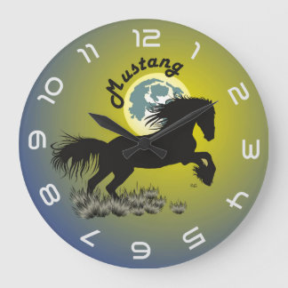 Grande Horloge Ronde Montre Mustang