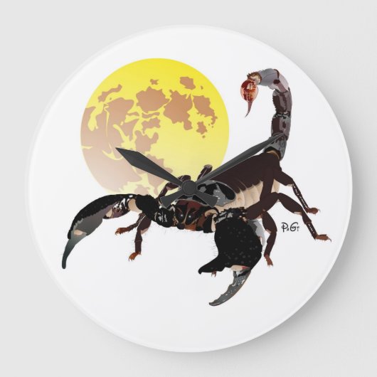 Grande Horloge Ronde Montre scorpion (Recto)