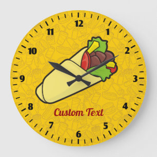 Grande Horloge Ronde Montre Wrap Sandwich Tortilla
