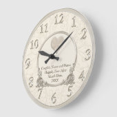 Grande Horloge Ronde Montres de mariage personnalisées pour vivre heure (Angle)