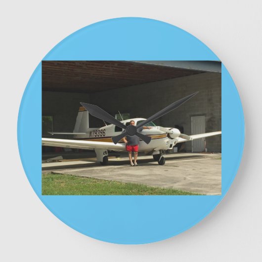 Grande Horloge Ronde Mooney Airplane Clock (Recto)