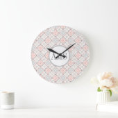 Grande Horloge Ronde Moroccan Flowers Pattern (Maison)