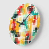 Grande Horloge Ronde Mosaïc Pattern (Angle)