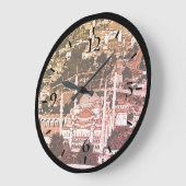 Grande Horloge Ronde mosquée bleue présentation (Angle)