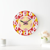 Grande Horloge Ronde Mot de balle de football Art Football (Maison)