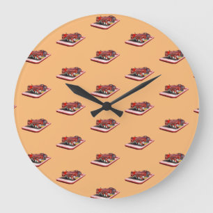 Grande Horloge Ronde Moteurs D'Incendie À Vitesse