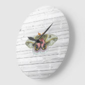Grande Horloge Ronde Moth rustique (Angle)