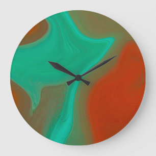 Grande Horloge Ronde motif abstrait