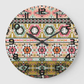 Grande Horloge Ronde Motif Aztec (Recto)