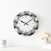 Grande Horloge Ronde Motif Baseballs (Maison)