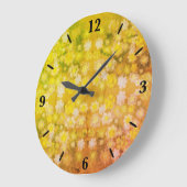 Grande Horloge Ronde Motif d'aquarelle Abstraite rétro (Angle)