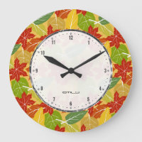 Motif de feuilles d'automne colorées