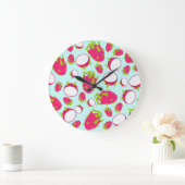 Grande Horloge Ronde Motif de fruits dragon (Maison)