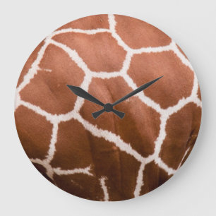 Grande Horloge Ronde Motif de girafe