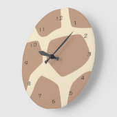Grande Horloge Ronde Motif de girafe moderne (Angle)