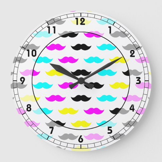 Grande Horloge Ronde MOTIF de moustache hippique CMYK (Recto)