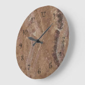 Grande Horloge Ronde Motif de pierre moderne Faux Marble Wall Classes (Angle)