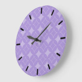 Grande Horloge Ronde Motif de shippo Lilac (Angle)