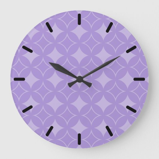 Grande Horloge Ronde Motif de shippo Lilac (Recto)