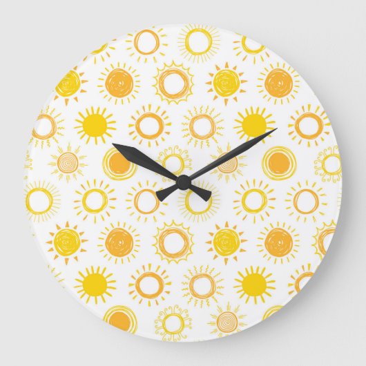 Grande Horloge Ronde Motif Doodle (Recto)
