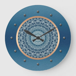 Grande Horloge Ronde Motif élégant et oriental, moderne