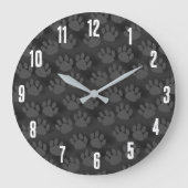 Grande Horloge Ronde Motif Empreinte de patte mou (Recto)
